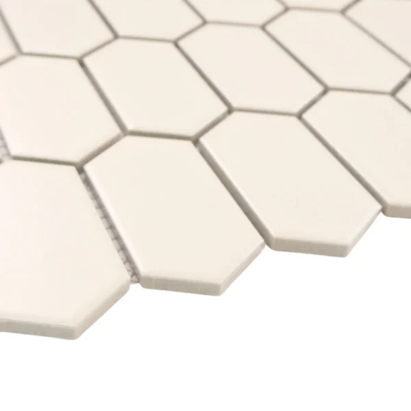 mozaika HEKSALONG KREMOWY MAT - RAW DECOR 283,0 x 263,0 mm